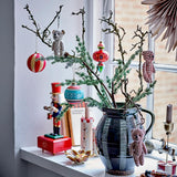 Bloomingville Wynn Weihnachtskugeln, Rot, 3er Set Christbaumschmuck mit Streifen