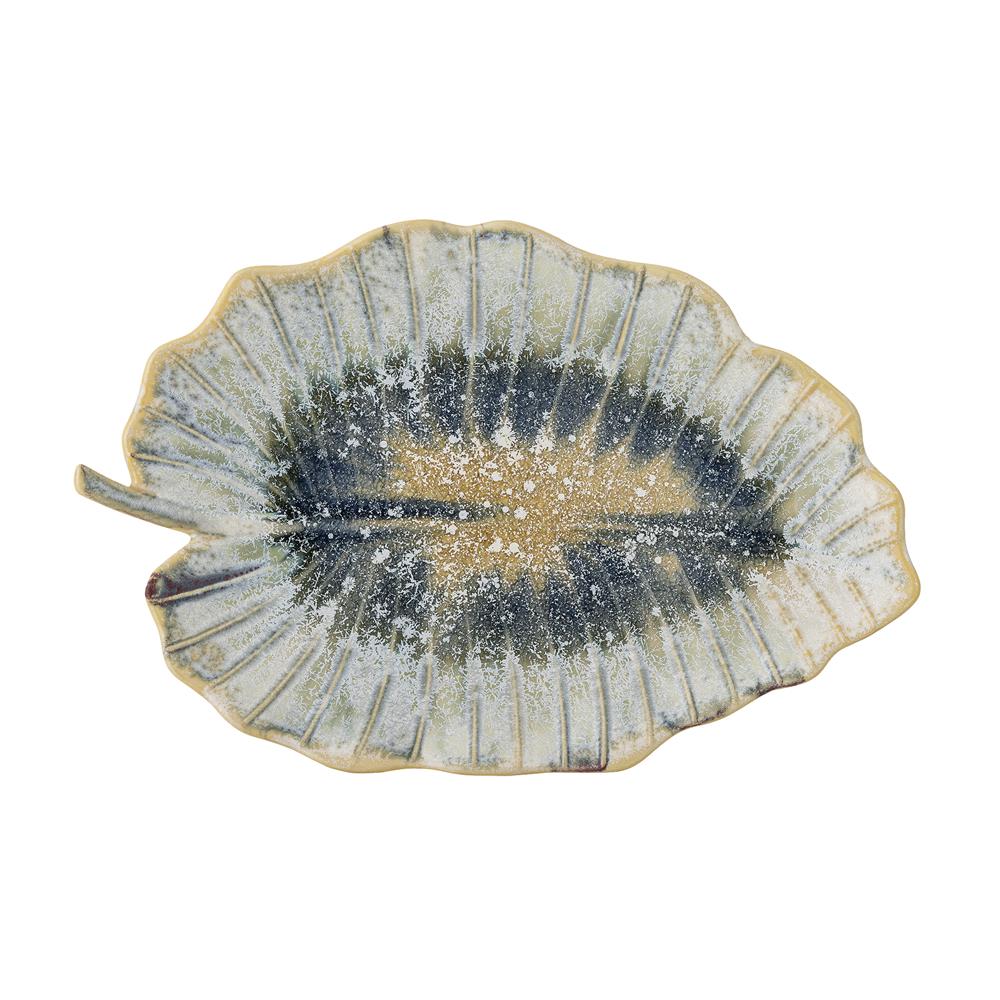 Bloomingville Dorreen Servierplatte Blau Steingut Landhausstil 31cm