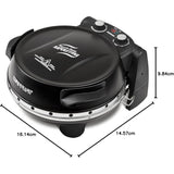 G3Ferrari elektrischer Pizzaofen Napoletana mit Pizzastein schwarz Pizzamaker 1200W für Pizza Ø 31cm