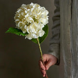 Bloomingville Hydrangea Hortensie Kunstblume Weiß Stiel 56 cm