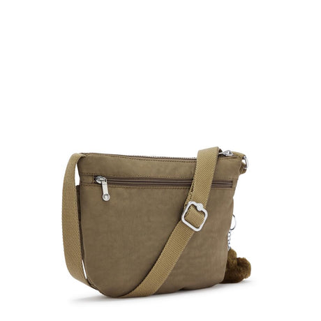 Kipling ARTO S, Kleine Umhängetasche, True Beige (braun), Schultertasche mit Reißverschluss
