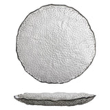 Bloomingville Catia Teller, Grau, Glas, 25 cm, dänisches Design