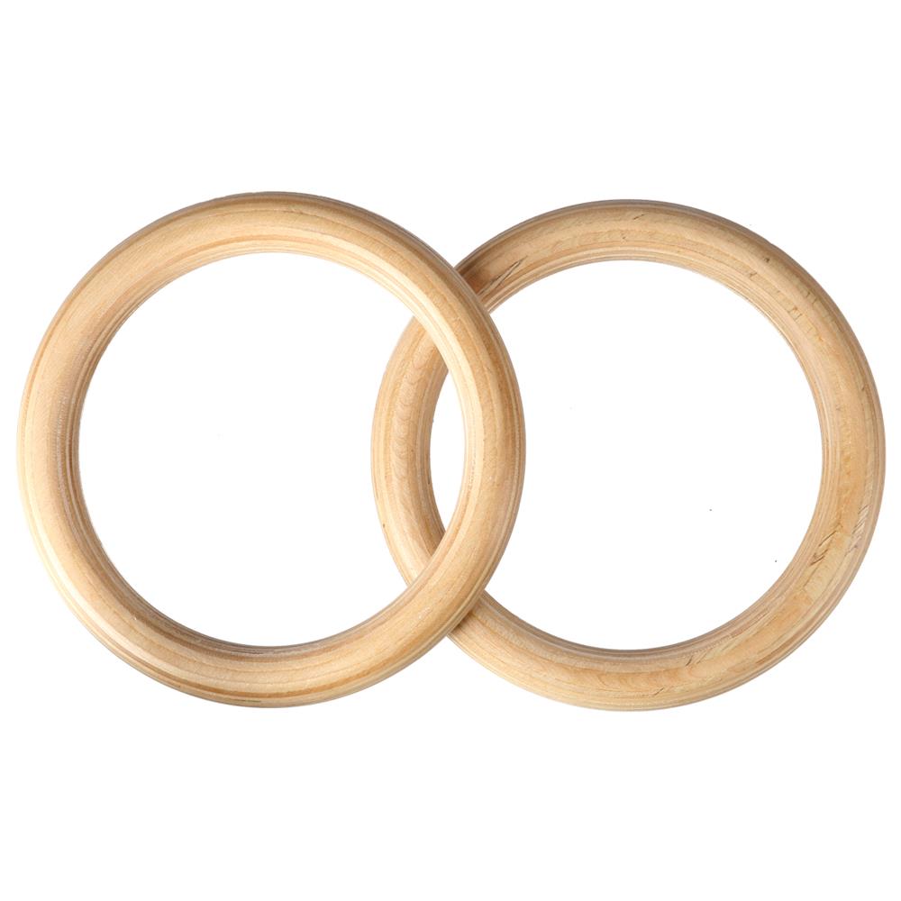 HMS Premium TX08 Holz Turnringe mit Gurten und Karabinern bis 200 kg