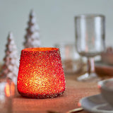 Bloomingville Filiz Teelichthalter – Gold, aus recyceltem Glas mit Mosaikfinish