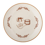 Bloomingville Beth Teller – Weihnachtsteller Ø20,5 cm mit Weihnachtsmotiven in Rot, dänisches Design