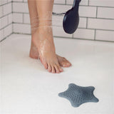 Umbra Starfish Abfluss Haarfänger mit Saugnäpfen, Silikon Abflusssieb, in Schieferblau