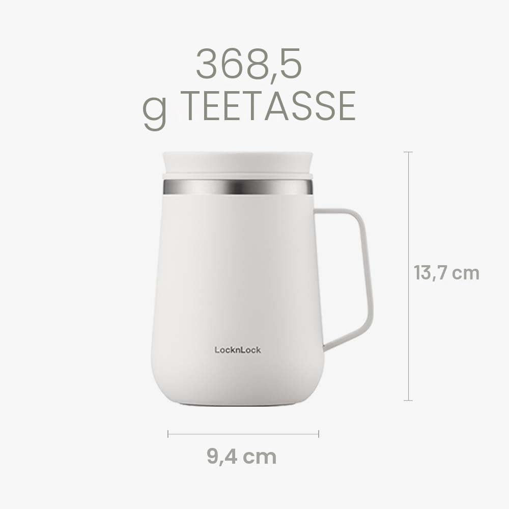 LocknLock Metro Teetasse 400 ml Violett - Thermobecher mit Teesieb Edelstahl auslaufsicher
