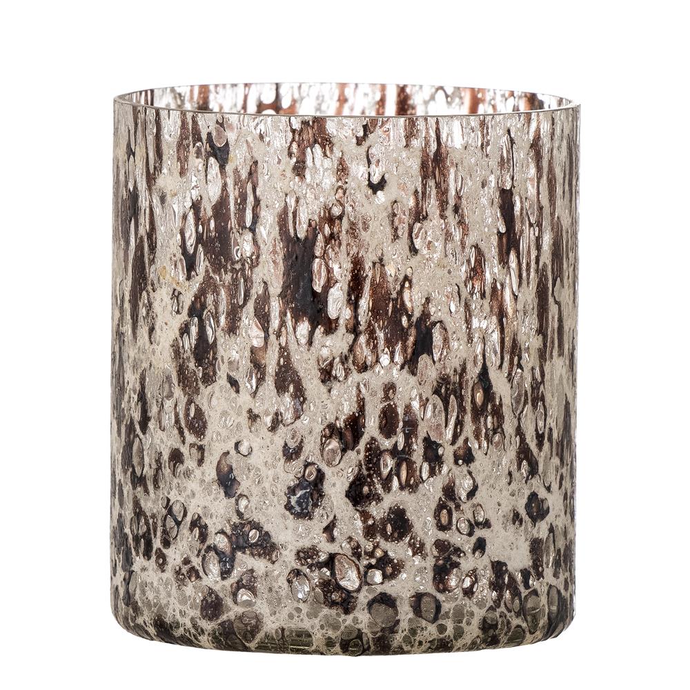 Bloomingville Felicita Teelichthalter – Braun, aus recyceltem Glas mit Antik-Finish
