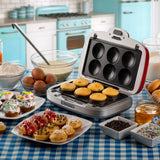 Ariete Party Time 3in1 Snack Maker, Rot, Donuts, Sandwiches, Cookies, Retro-Design, 50er Jahre-Stil