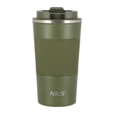 NILS Thermobecher 500 ml Edelstahl grün auslaufsicher Coffee-to-go-Becher für Camping Reisen Alltag