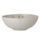 Bloomingville Bea Servierschüssel, Natur, 3,5L, Steingut, mit Blumenmotiv, dänisches Design