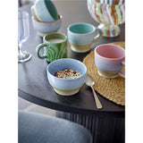 Bloomingville Ninka Tasse, aus Steingut, in Grün, 250 ml, moderner Retro-Look