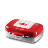 Ariete Party Time 3in1 Snack Maker, Rot, Donuts, Sandwiches, Cookies, Retro-Design, 50er Jahre-Stil