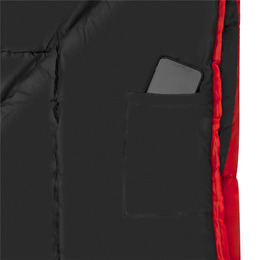 NILS CAMP Schlafsack Schwarz-Rot - Mumienschlafsack für Camping, Trekking & Outdoor