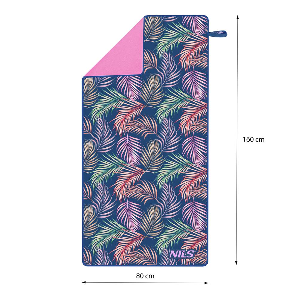 NILS Mikrofaserhandtuch 160x80 cm Dschungel - schnelltrocknendes Handtuch für Camping, Strand & Sport
