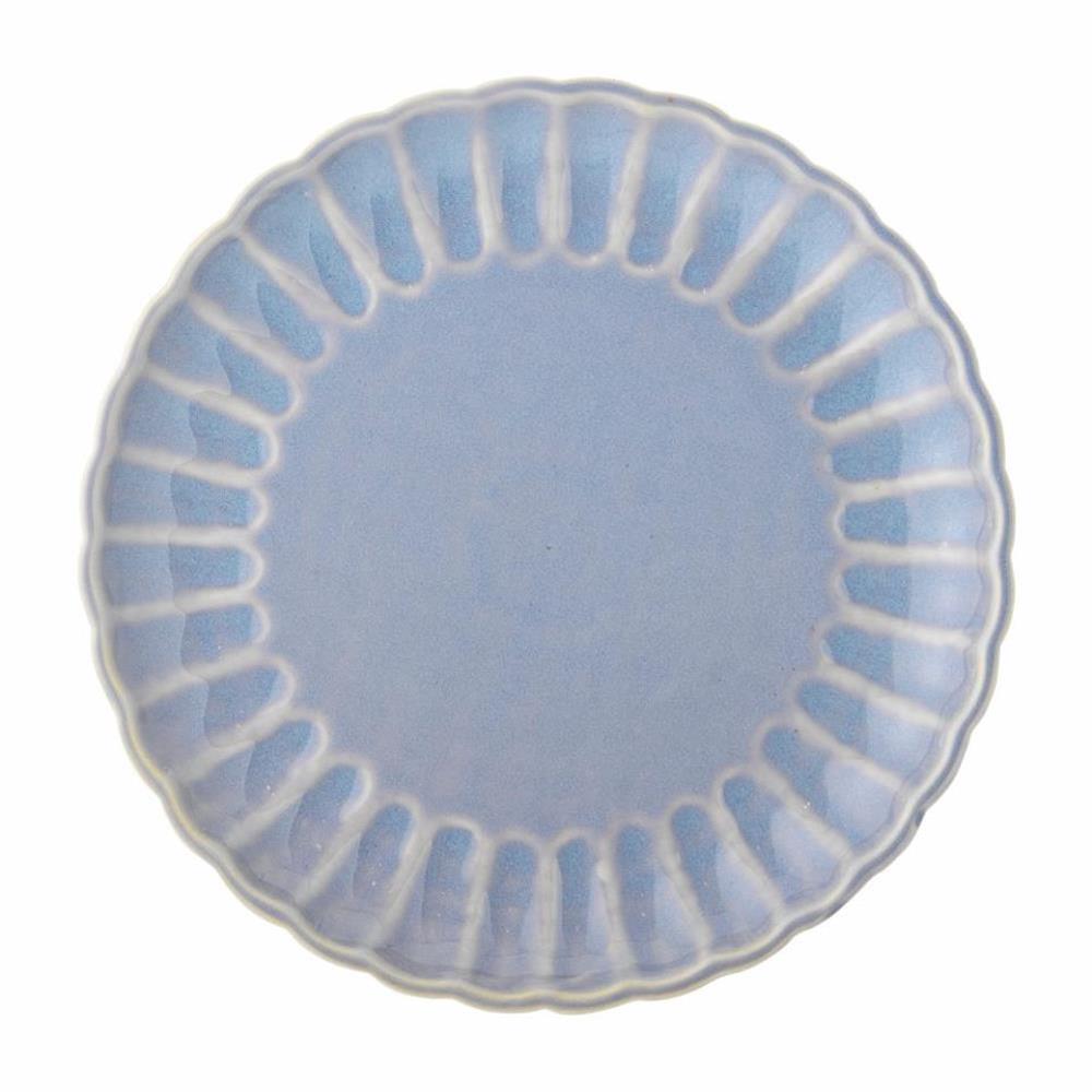 Bloomingville Latina Teller, Blau, 27 cm, Steingut, Speiseteller, dänisches Design