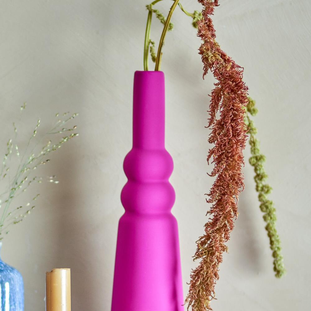 Bloomingville Isolde Vase Pink Steingut 28,5 cm schlank