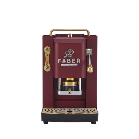 Faber Pro Deluxe 3.0 Cherry Red Messing ESE Pad Kaffeemaschine 44 mm