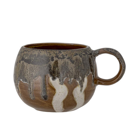 Bloomingville Senna Tasse, 510 ml, aus Steingut, in Braun, dänisches Design