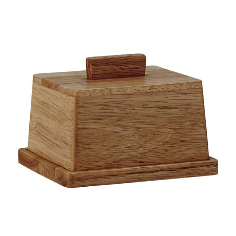 Bloomingville Basil Butterdose Braun Akazienholz Butterkästchen Butterbox dänisches Design