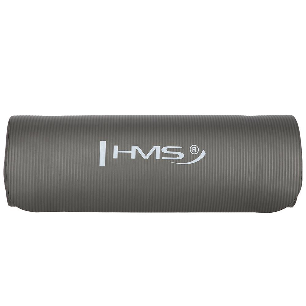 Yogamatte 183 x 61 x 1,5 cm Fitnessmatte Grau Gymnastikmatte rutschfest | HMS YM04