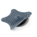 Umbra Starfish Abfluss Haarfänger mit Saugnäpfen, Silikon Abflusssieb, in Schieferblau