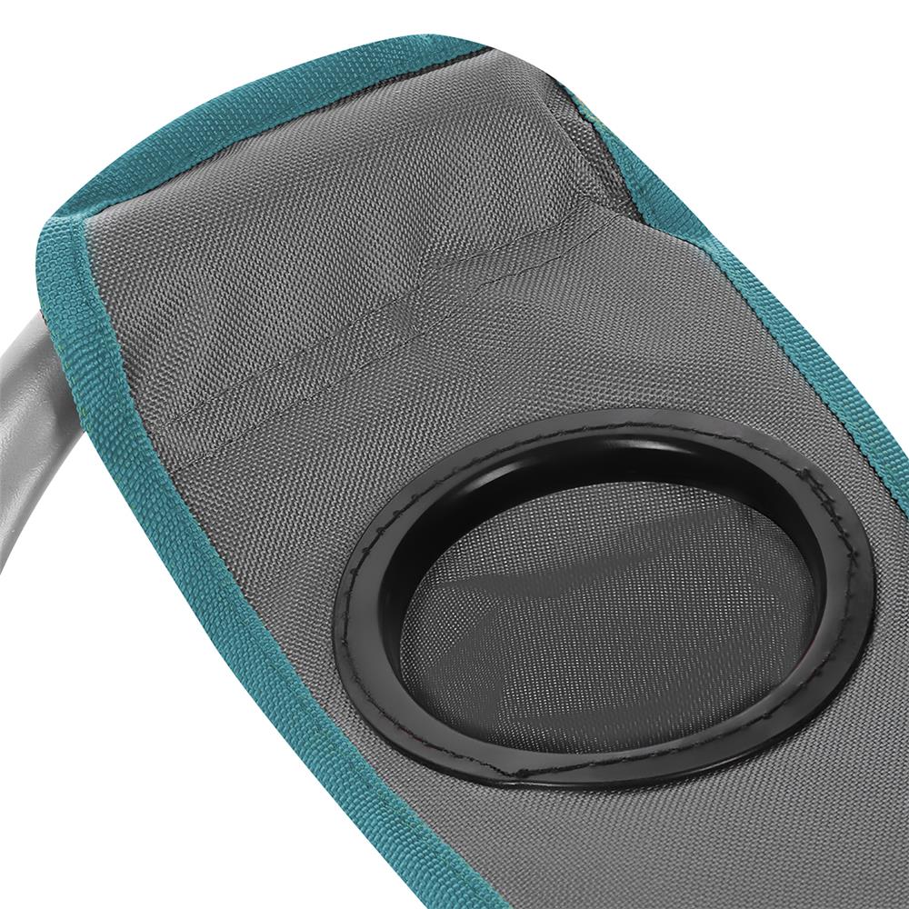 NILS CAMP Campingstuhl Grau-Grün - gepolsterter Klappstuhl mit Armlehnen für Camping, Garten & Angeln