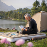 NILS CAMP Campingmatratze Einzelbett beige 191x73x22 cm für Camping Reise Gästebett