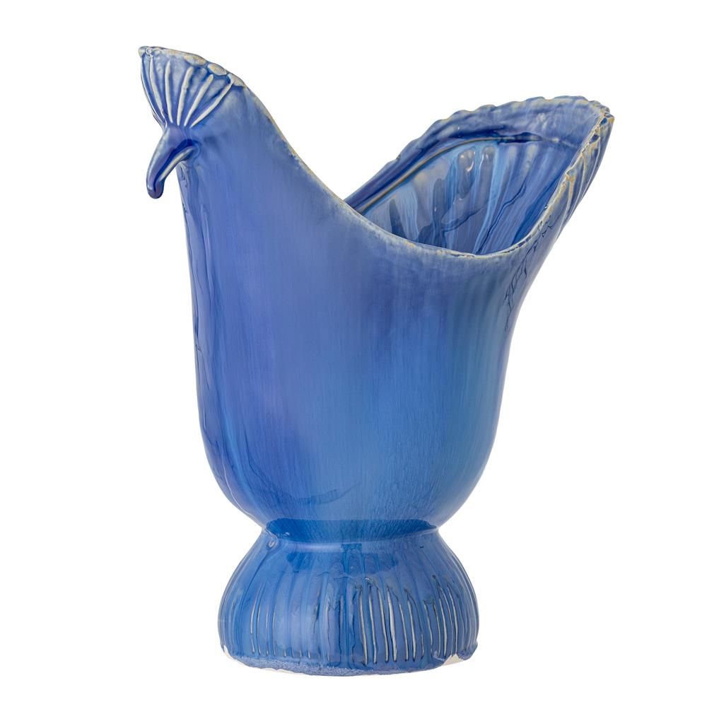 Bloomingville Wylie Vase Pfau Steingut blau L26xH29xB15 cm