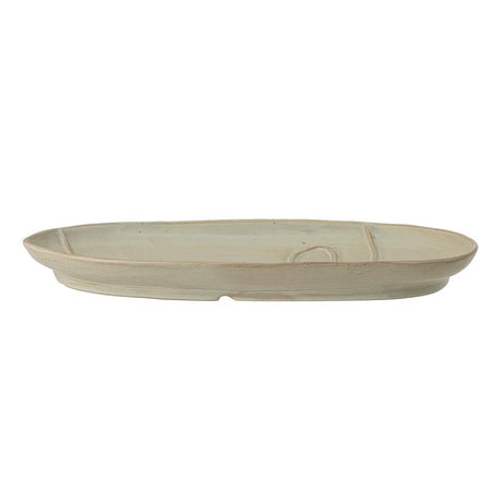 Bloomingville Ngan Tablett, Grün, Steinzeug L30xH2,5xW18,5 cm