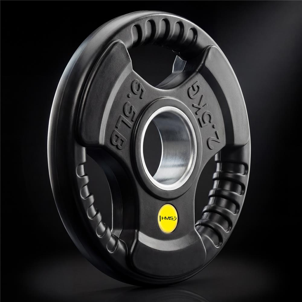 Hantelscheibe 2,5 kg Gummiert 50 mm mit Tri-Grip-Griffe | HMS TOK02 PRO