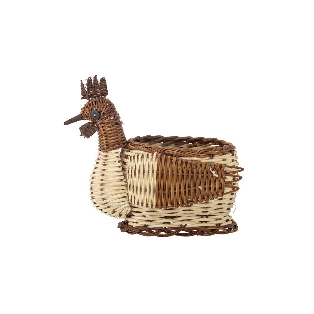 Bloomingville Marsha Korb, Braun – dekorativer Eier-Aufbewahrungskorb in Huhn-Form