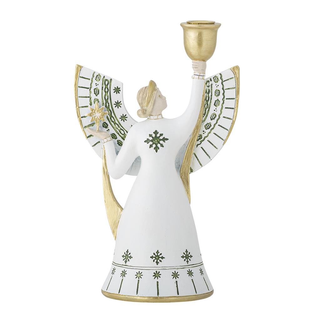 Bloomingville Evangeline Kerzenhalter, Weiß, Engel Kerzenständer Weihnachten