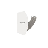 Umbra Flip Wandgarderobe, Garderobenleiste in Weiß, mit 3 beweglichen Haken in Silber