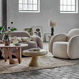 Bloomingville Ricko Couchtisch natur - skulpturaler Wohnzimmertisch aus Metall mit emaillierter Oberfläche
