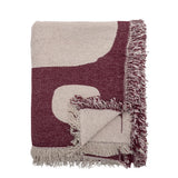 Bloomingville Olica Decke Rot Baumwolle 160x130 cm Wohndecke