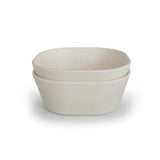 Mushie Kinderschüssel 2er Set, Ivory, quadratisch, BPA-frei
