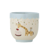 Bloomingville MINI Celebrate Tasse, Blau, Steingut, Kinderbecher, Kindertasse, dänisches Design