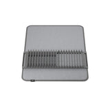 Umbra Udry Geschirr Abtropfgestell und Mikrofaser Abtropfmatte, Faltbar, Platzsparend, 61 x 45 cm, in Anthrazit