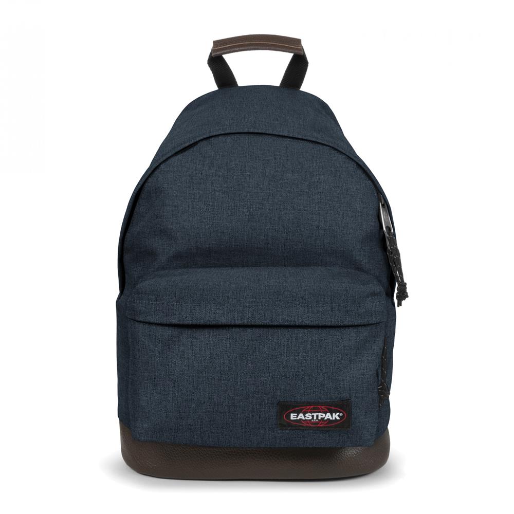 Eastpak WYOMING, Rucksack, Triple Denim (blau), 24L, mit Leder-Unterseite