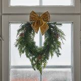 Bloomingville Ruby Dekoschleife Gold Polyester Weihnachtsdeko mit Clip