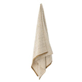 Bloomingville Malou Handtuch – großes Baumwollhandtuch in Natur mit Kontrastkante, 140x70 cm