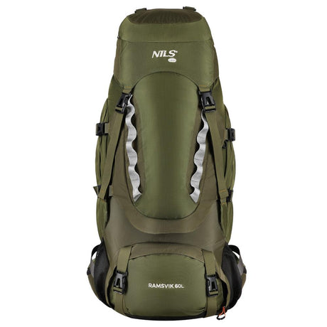 NILS CAMP Trekkingrucksack Ramsvik 60L in Grün - großer Outdoor Rucksack für Trekking & Camping