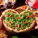 G3Ferrari elektrischer Pizzaofen Delizia 1200 W für Pizza Ø 31cm rot Pizzamaker mit feuerfestem Naturstein