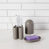 Umbra Touch Seifenschale, ovale Seifenablage mit Soft Touch Finish, in Grau