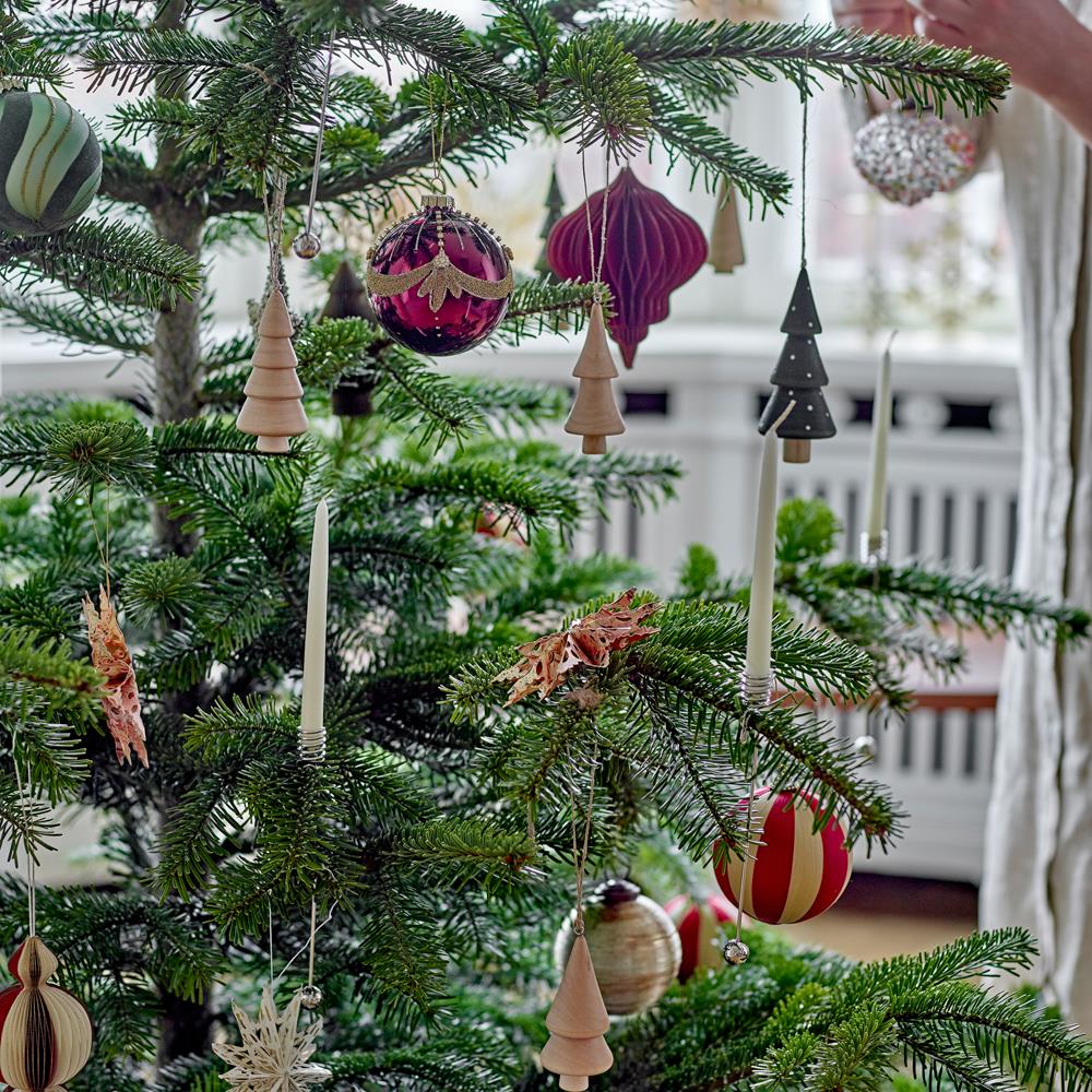 Bloomingville Suman Weihnachtskugeln Rot Glas 2er Set Christbaumschmuck