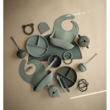 Mushie Schnulleretui, Cambridge Blue, Schnullerbox aus Silikon, BPA-frei
