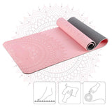 Yogamatte 183 x 61 x 0,8 cm Fitnessmatte Rosa Gymnastikmatte rutschfest | HMS YM10