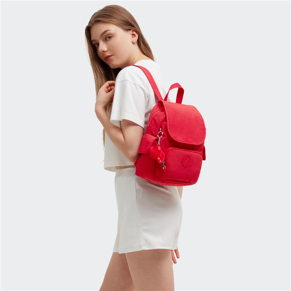 Kipling CITY PACK MINI, Extra kleiner Rucksack, Red Rouge (rot), 9L, Kompakt & Stylisch