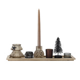 Bloomingville Sanga Tablett Teelichthalter Braun Glas Weihnachtsdeko